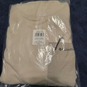 Mens Columbia Off-White Hooded Fleece, NWT, Size Large
